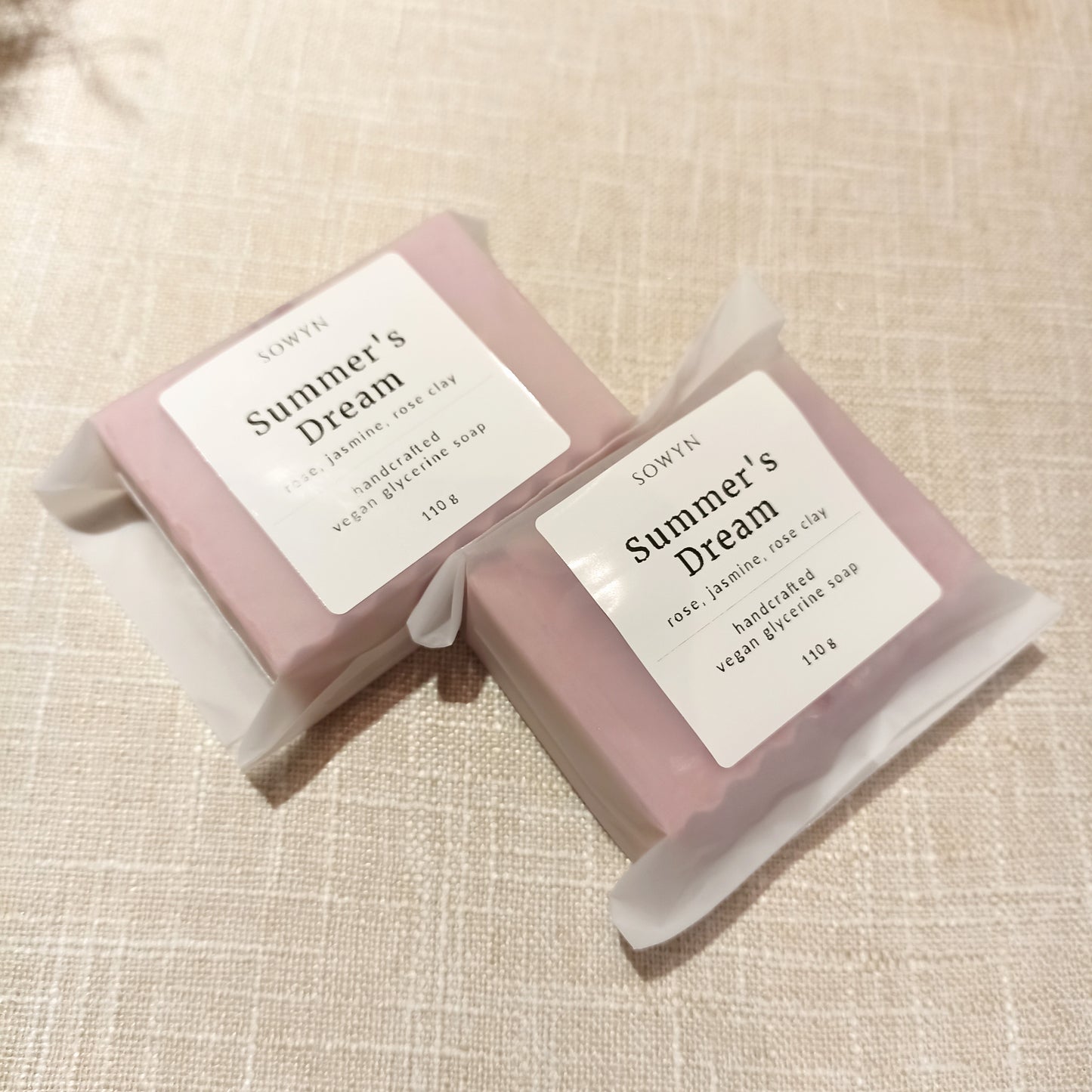 Summer's Dream Handmade Vegan Soap l rose & jasmine oils, rose clay