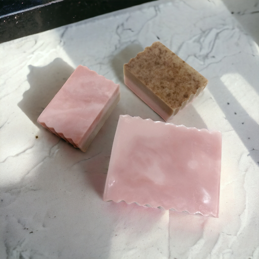 Vanilla Rose Handmade Vegan Shea Butter Soap | aloe powder, coconut milk